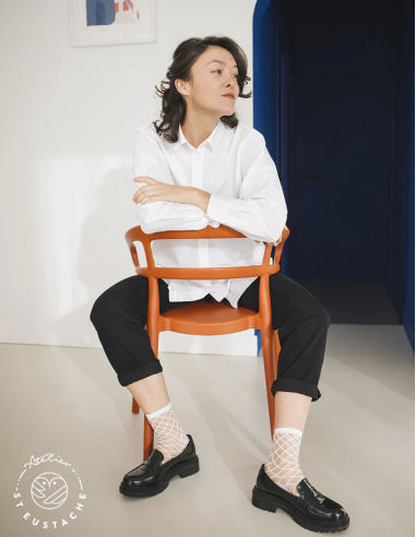 CHAUSSETTES BROOKLYN BRIDGE WHITE - ATELIER ST EUSTACHE