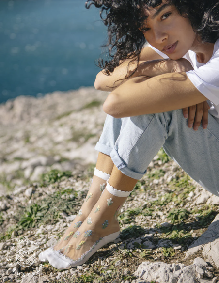 CHAUSSETTE FLEURS DES CHAMPS - ATELIER ST EUSTACHE