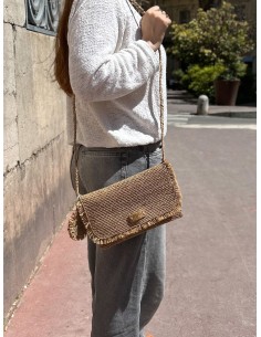 SAC EN RAPHIA FRANGE FESTISOA - LE VOYAGE EN PANIER