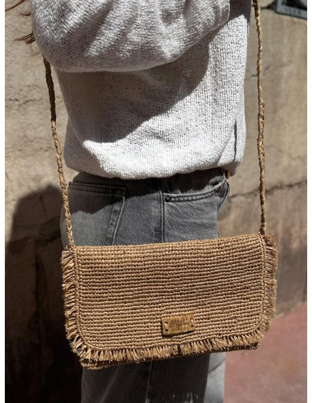 SAC EN RAPHIA FRANGE FESTISOA - LE VOYAGE EN PANIER