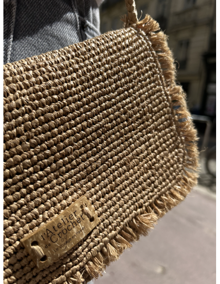 SAC EN RAPHIA FRANGE FESTISOA - LE VOYAGE EN PANIER