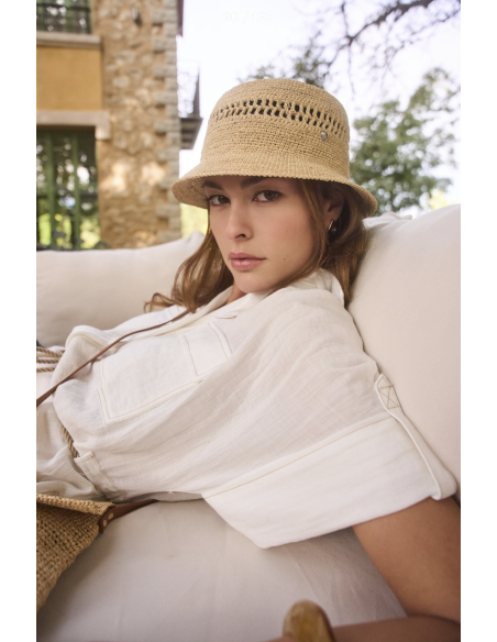 CHAPEAU EN RAPHIA HOLINOA - LE VOYAGE EN PANIER 