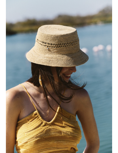 CHAPEAU EN RAPHIA BOBOA - LE VOYAGE EN PANIER 