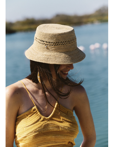 CHAPEAU EN RAPHIA BOBOA - LE VOYAGE EN PANIER 