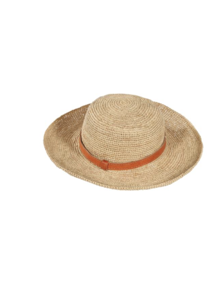 CHAPEAU BORD LONG EN RAPHIA - LE VOYAGE EN PANIER 