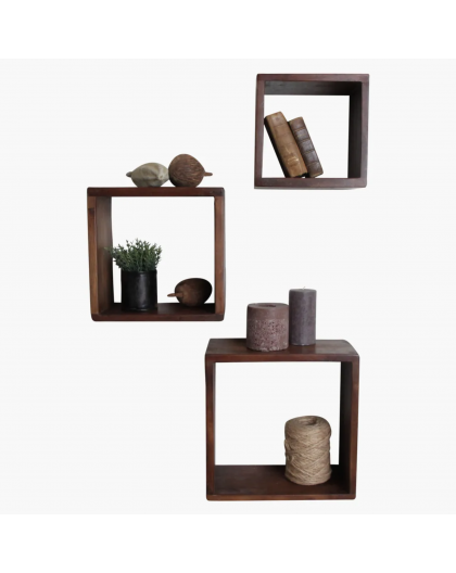 ETAGERE CUBE EN BOIS RECYCLE - RAW MATERIALS 