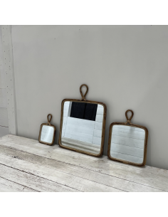 MIROIR CARRE EN ROTIN - BAZARDELUXE