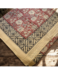 FOULARD OU PAREO EN SOIE ET COTON 2