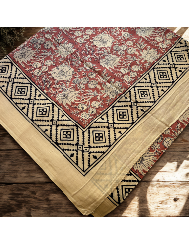 FOULARD OU PAREO EN SOIE ET COTON