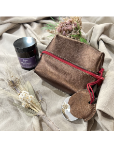 TROUSSE MAQUILLAGE EN CUIR AVEC MIROIR - BANDIT MANCHOT 2