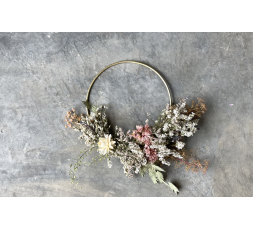 COURONNE METAL ET FLEURS SECHEES - NAMAN PROJECT