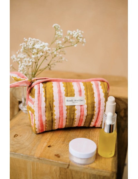 TROUSSE DE BEAUTE CAMI KAKI - BINDI ATELIER