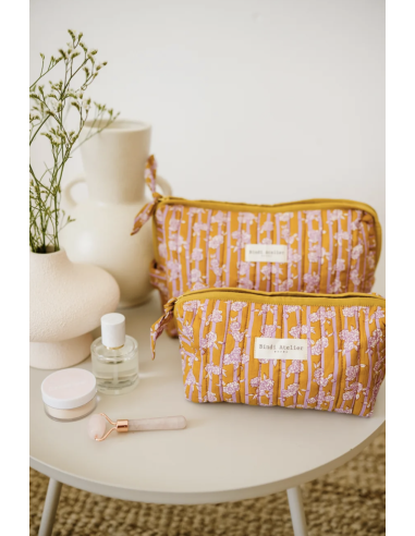 TROUSSE DE BEAUTE MONA KAKI - BINDI ATELIER