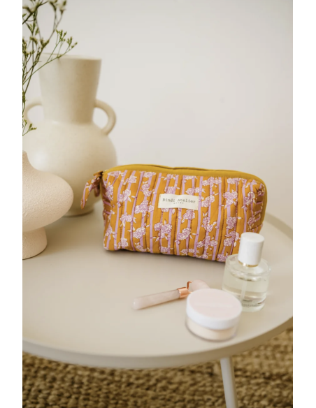 TROUSSE DE BEAUTE MONA KAKI - BINDI ATELIER