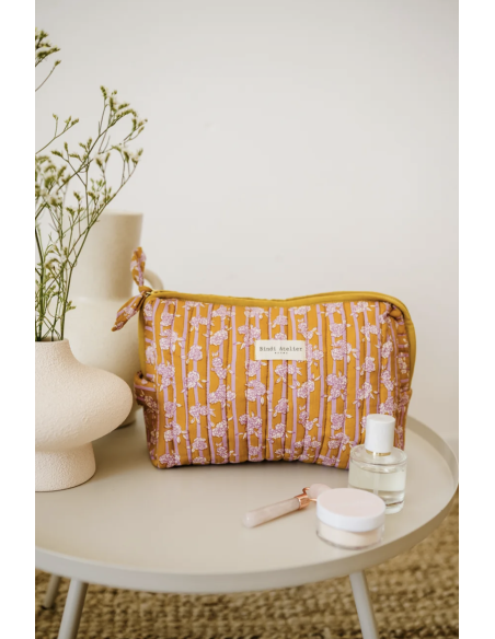TROUSSE DE BEAUTE MONA KAKI - BINDI ATELIER