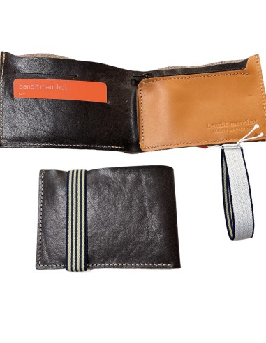 PORTEFEUILLE EN CUIR HOMME AVEC POCHE  ZIPPEE - BANDIT MANCHOT 