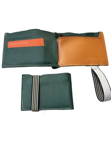 PORTEFEUILLE EN CUIR HOMME AVEC POCHE  ZIPPEE - BANDIT MANCHOT 