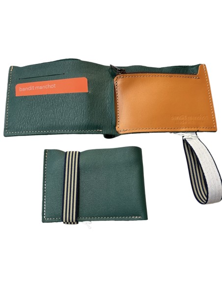 PORTEFEUILLE EN CUIR HOMME AVEC POCHE  ZIPPEE - BANDIT MANCHOT 