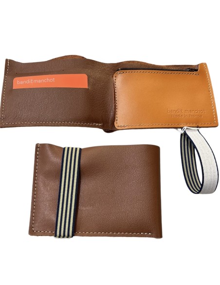 PORTEFEUILLE EN CUIR HOMME AVEC POCHE  ZIPPEE - BANDIT MANCHOT 