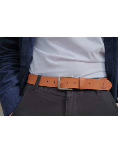 CEINTURE LARGE CUIR VERITABLE - VERTICAL L'ACCESSOIRE
