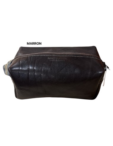 GRANDE TROUSSE DE TOILETTE EN CUIR POUR HOMME - BANDIT MANCHOT