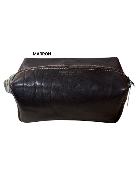 GRANDE TROUSSE DE TOILETTE EN CUIR POUR HOMME - BANDIT MANCHOT
