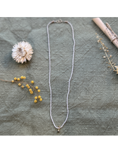 COLLIER EN PERLES DE ZIRCON - LES FILLES DE COEUR