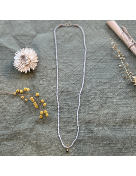 COLLIER EN PERLES DE ZIRCON - LES FILLES DE COEUR