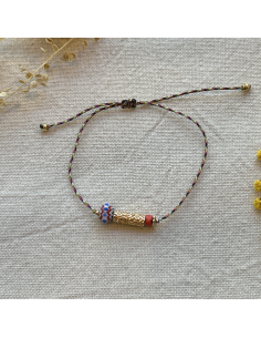 BRACELET PERLES AFRICAINES SUR FIL - LES FILLES DE COEUR  2