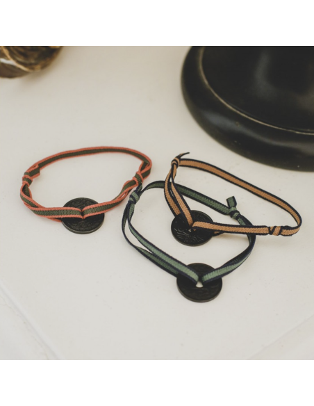 BRACELET BASTILLE CHARBON MONTAIGNE - LE SOU FRANÇAIS