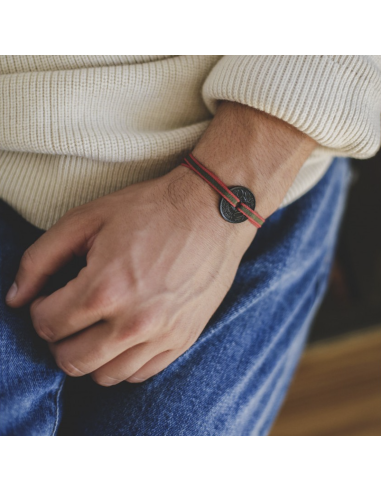 BRACELET BASTILLE CHARBON MONTAIGNE - LE SOU FRANÇAIS