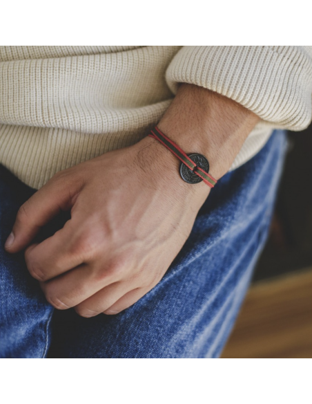 BRACELET BASTILLE CHARBON MONTAIGNE - LE SOU FRANÇAIS