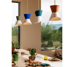 LAMPE C&Eacute;RAMIQUE &Agrave; SUSPENDRE VERSO - MONOCHROMIC