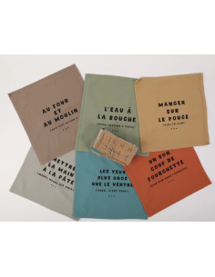 LOT DE 6 SERVIETTES DE TABLE COUP DE FOURCHETTE - SOPHIE JANIERE