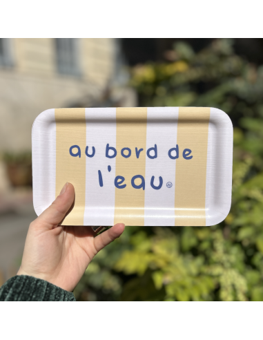 PETIT PLATEAU RECTANGULAIRE RAYE - SOPHIE JANIERE