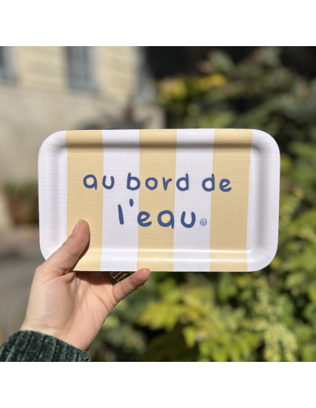 PETIT PLATEAU RECTANGULAIRE RAYE - SOPHIE JANIERE