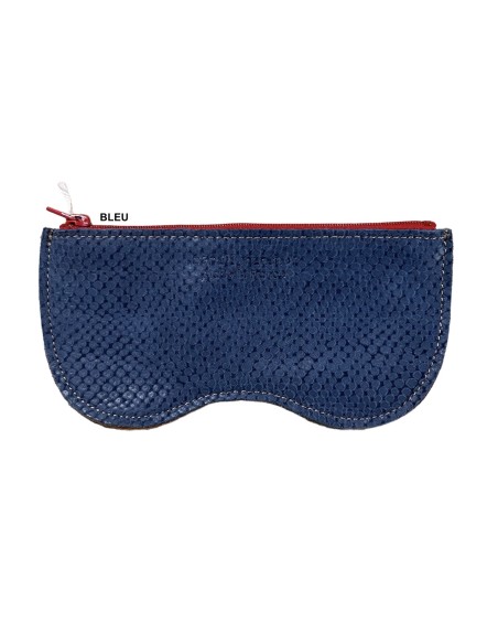 ETUI A LUNETTES ZIPPE EN CUIR - BANDIT MANCHOT 