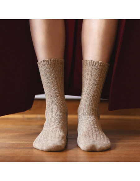 CHAUSSETTES DUST STAR EN SOIE ET LAINE - KLUE