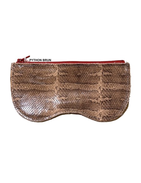 ETUI A LUNETTES ZIPPE EN CUIR - BANDIT MANCHOT 