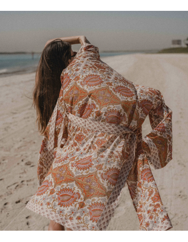 KIMONO LONG INDIRA CAMEL - BINDI ATELIER