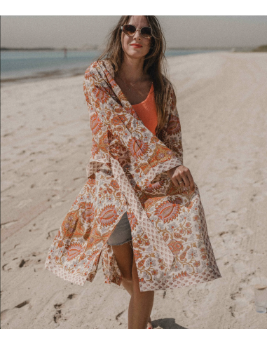KIMONO LONG INDIRA CAMEL - BINDI ATELIER