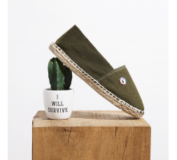 ESPADRILLES KAKI - LA PANTOUFLE A PEPERE