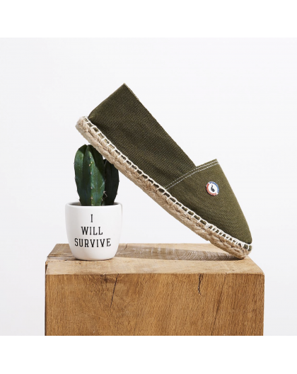 ESPADRILLES KAKI - LA PANTOUFLE A PEPERE