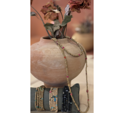 BRACELET OU COLLIER PERLES DE BOIS - LES FILLES DE COEUR 