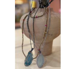 COLLIER PENDENTIF QUARTZ - LES FILLES DE COEUR