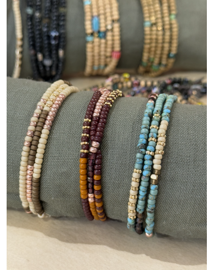 BRACELET 3 TOURS PERLES MIYUKI - LES FILLES DE COEUR 
