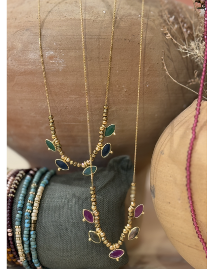 COLLIER TOURMALINES ET RUBELLITES - LES FILLES DE COEUR