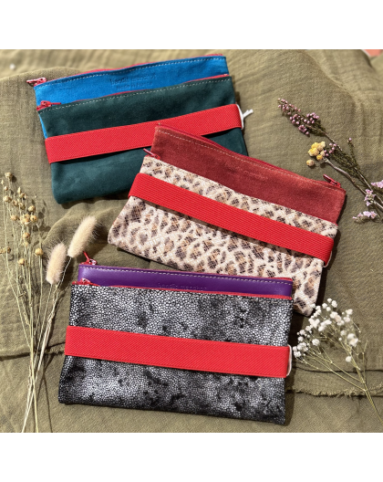 DOUBLE TROUSSE EN CUIR GRAND MODELE -  BANDIT MANCHOT