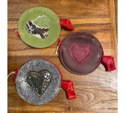 PORTE MONNAIE ROND COEUR  - BANDIT MANCHOT