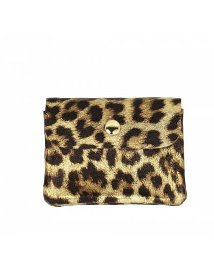 PORTEFEUILLE TWIN S EN CUIR LEOPARD 